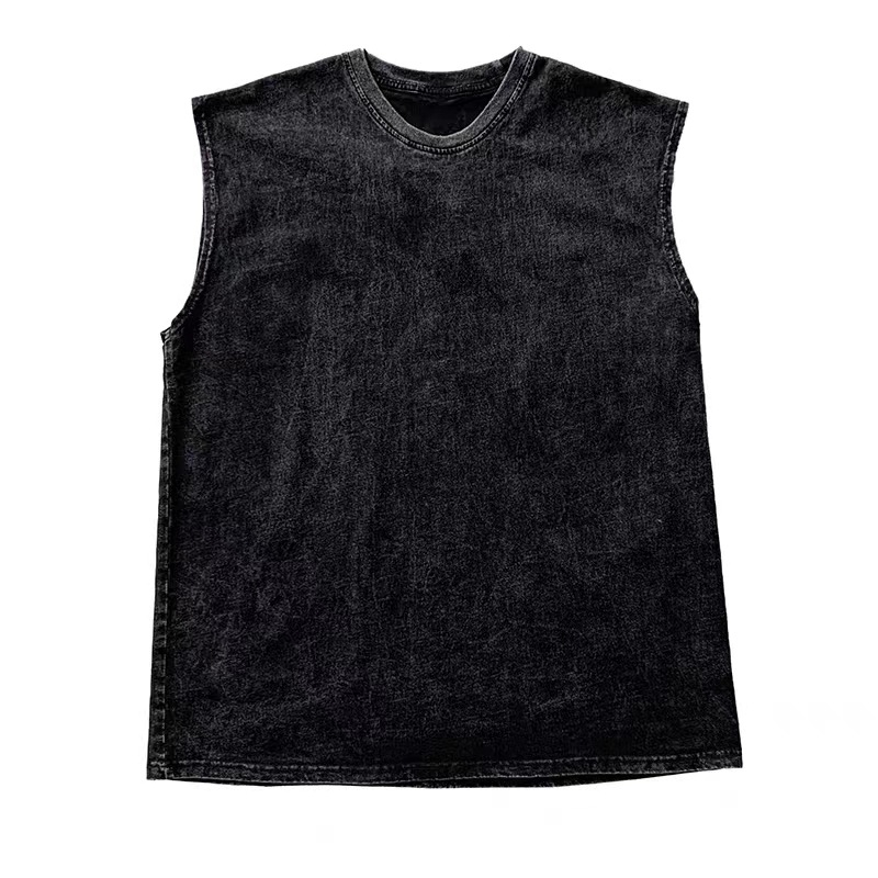 Majica bez rukava, 100% pamuk, široka silueta, ljeto, tisak, unisex
