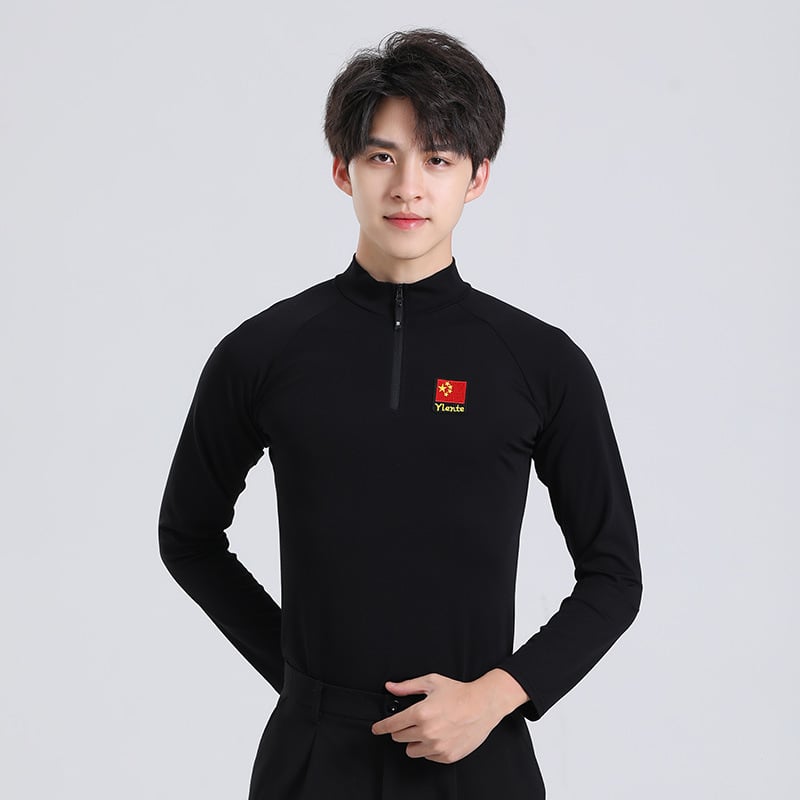 Мъжки латин танц топ с подплатени дълги ръкави, бамбукови влакна, памук 90–95% смес, марка Yant