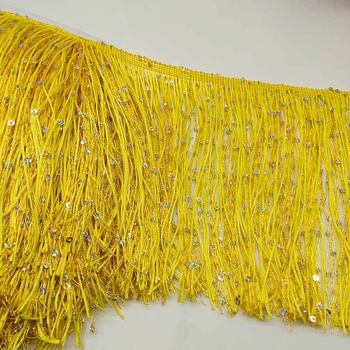 Νάιλον δαντέλα με φούντες και στρας για κοστούμια λατινικού χορού – αξεσουάρ ενδύματος