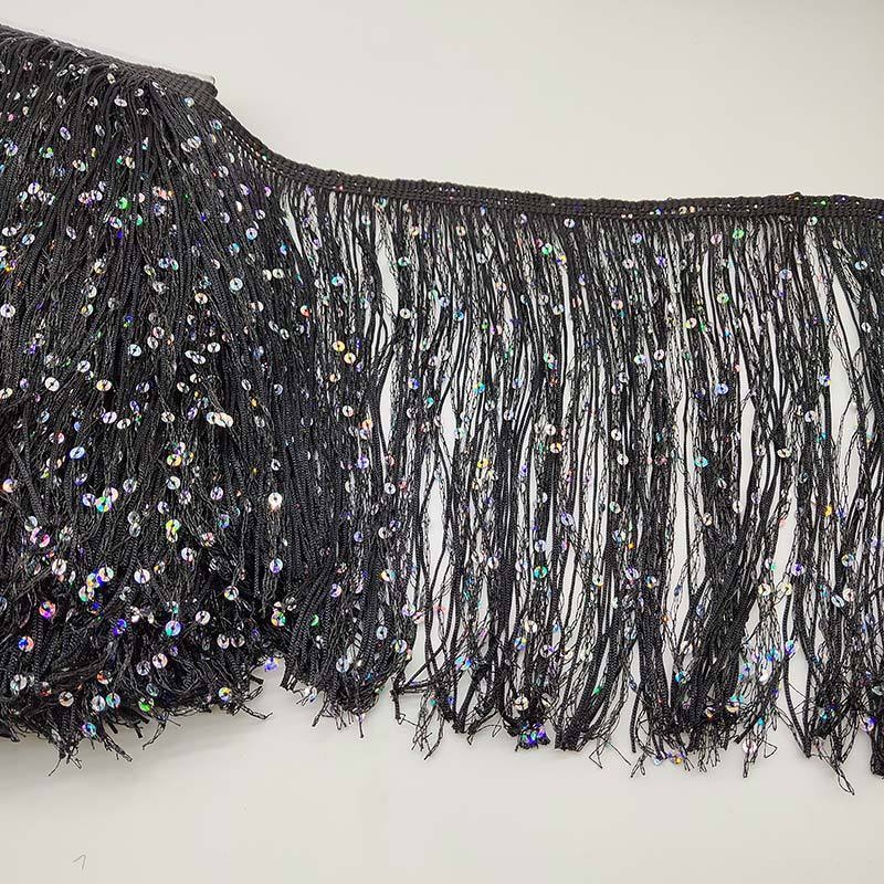 Νάιλον δαντέλα με φούντες και στρας για κοστούμια λατινικού χορού – αξεσουάρ ενδύματος