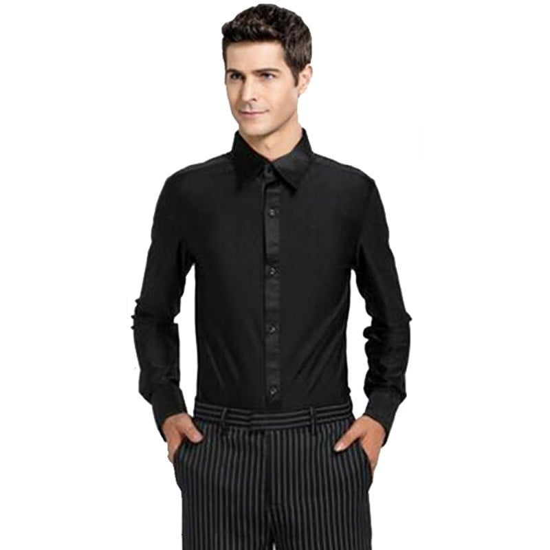 Unisex modernūs šokių topai ir Cha Cha marškiniai scenai, Milk Silk audinys; pagrindinis audinys: galvijų oda; 2023 m. pavasaris.