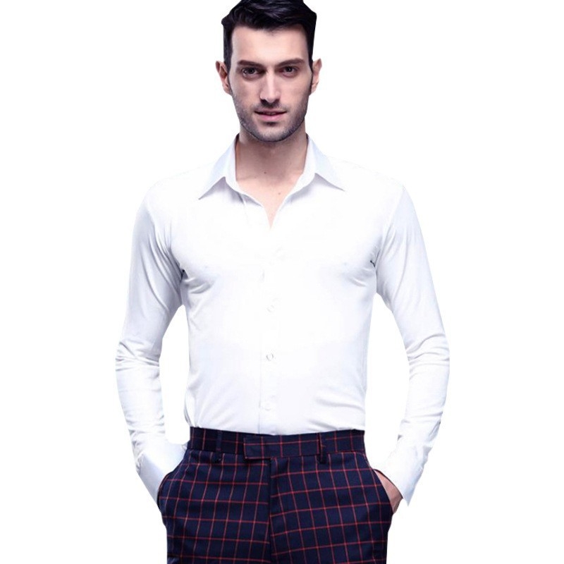 Unisex modernūs šokių topai ir Cha Cha marškiniai scenai, Milk Silk audinys; pagrindinis audinys: galvijų oda; 2023 m. pavasaris.