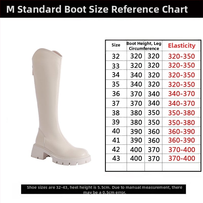 Čizme viteškog stila od prave kože; okrugli vrh; debeli pet; stražnji zatvarač; visok potkoljenica
