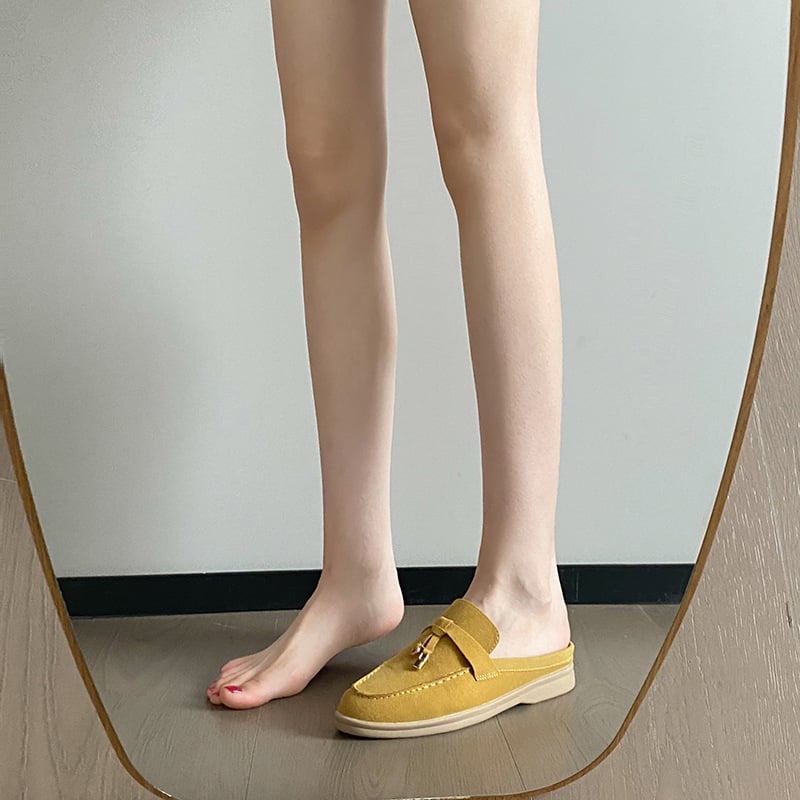 Moteriški slip-on loaferiai su kutais ir sagtimi, paslėpta aukštis, apvali nosis, mikropluošto viršus, guma padas, mikropluošto įdėklas