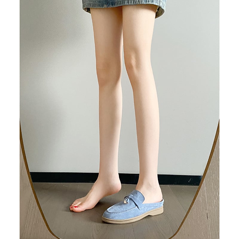 Moteriški slip-on loaferiai su kutais ir sagtimi, paslėpta aukštis, apvali nosis, mikropluošto viršus, guma padas, mikropluošto įdėklas