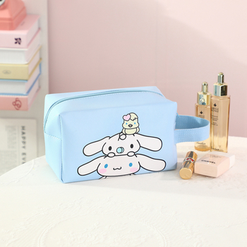 Kosmētikas soma ar lielu ietilpību, anime raksts, ūdensnecaurlaidīga, PU materiāls, universāla, bez oderes