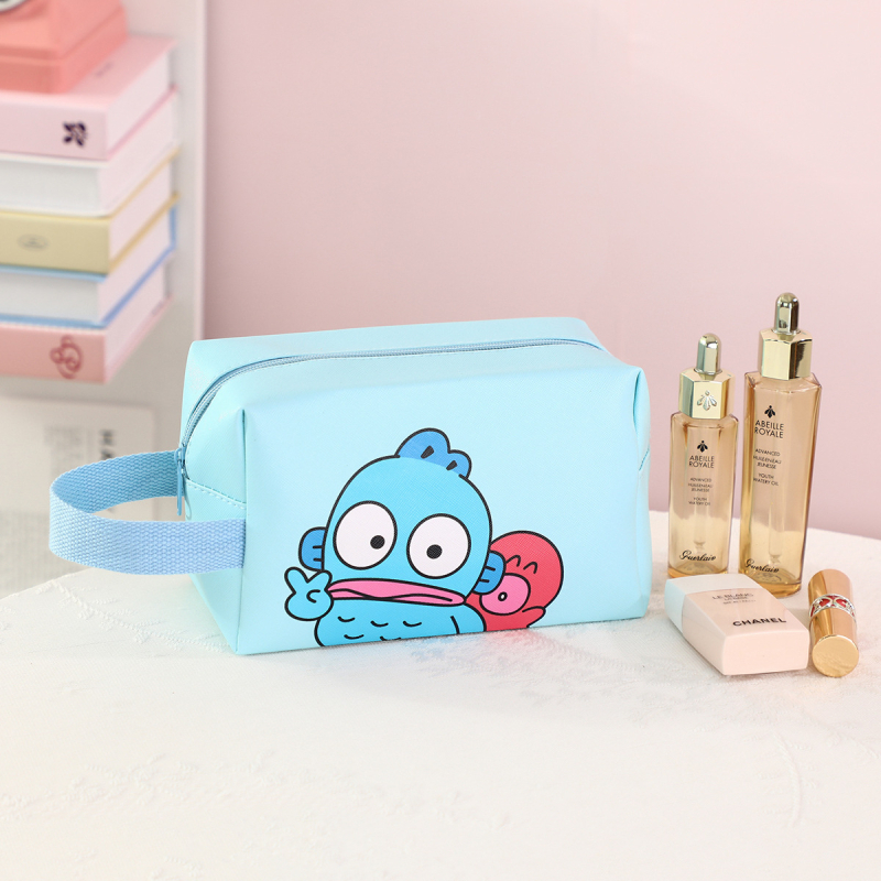 Kosmētikas soma ar lielu ietilpību, anime raksts, ūdensnecaurlaidīga, PU materiāls, universāla, bez oderes