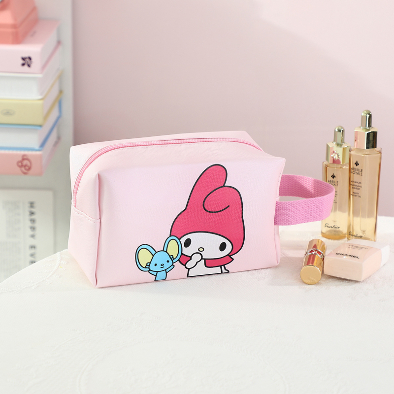 Kosmētikas soma ar lielu ietilpību, anime raksts, ūdensnecaurlaidīga, PU materiāls, universāla, bez oderes