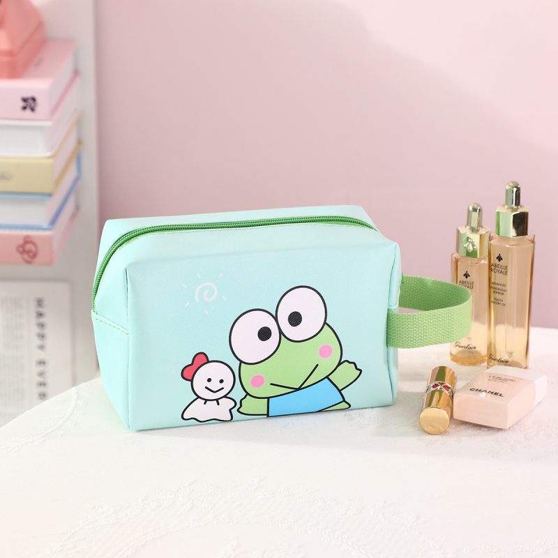 Kosmētikas soma ar lielu ietilpību, anime raksts, ūdensnecaurlaidīga, PU materiāls, universāla, bez oderes