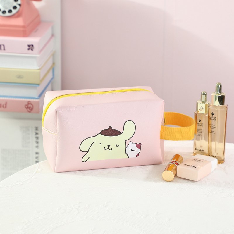 Kosmētikas soma ar lielu ietilpību, anime raksts, ūdensnecaurlaidīga, PU materiāls, universāla, bez oderes