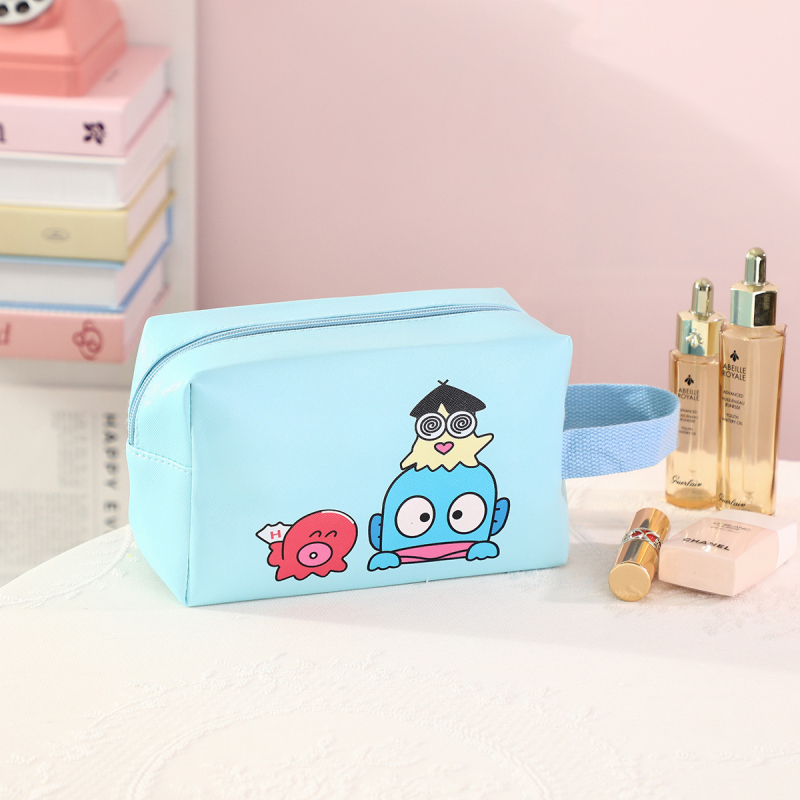 Kosmētikas soma ar lielu ietilpību, anime raksts, ūdensnecaurlaidīga, PU materiāls, universāla, bez oderes