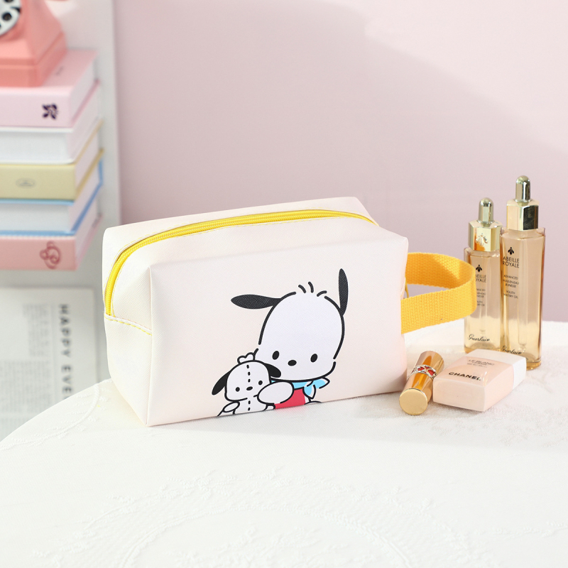 Kosmētikas soma ar lielu ietilpību, anime raksts, ūdensnecaurlaidīga, PU materiāls, universāla, bez oderes