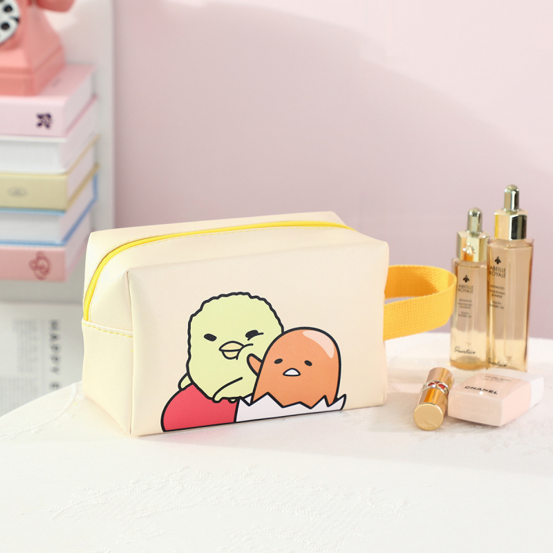 Kosmētikas soma ar lielu ietilpību, anime raksts, ūdensnecaurlaidīga, PU materiāls, universāla, bez oderes