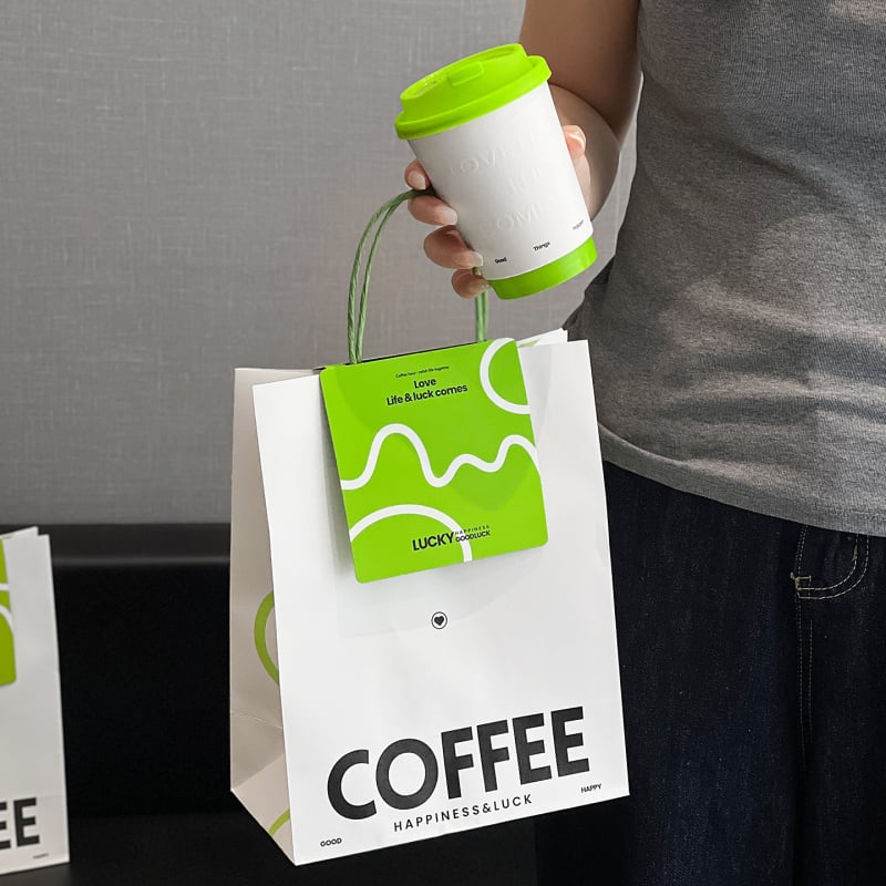 Kraft papirnata torba za napitke (kava i mliječni čaj) | oblik ručne torbe | dnevni kapacitet 1 000 000 | Marka Paper Butler