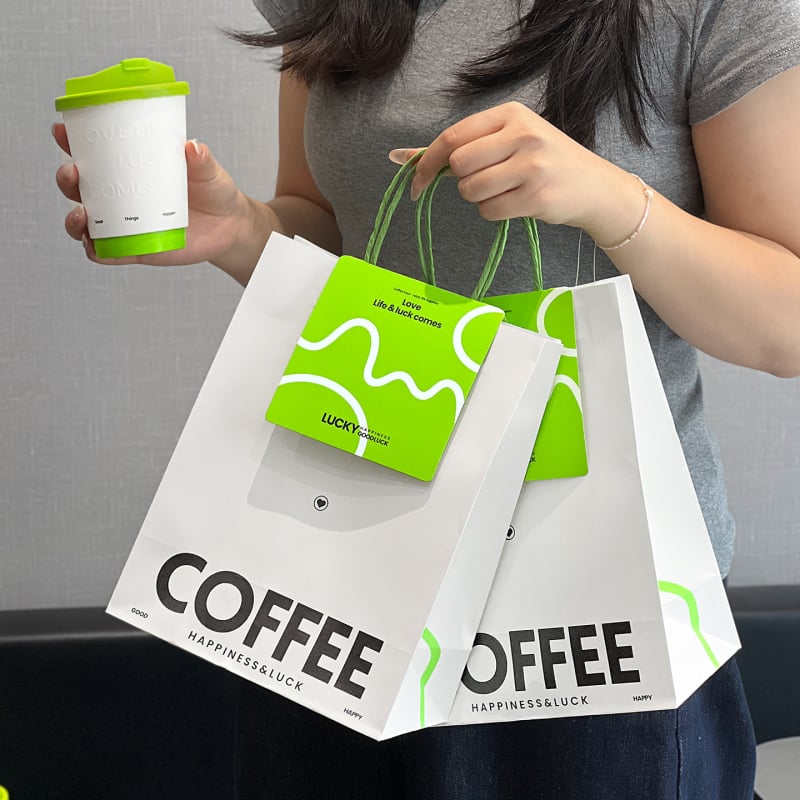 Kraft papirnata torba za napitke (kava i mliječni čaj) | oblik ručne torbe | dnevni kapacitet 1 000 000 | Marka Paper Butler