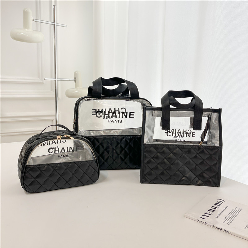 Portatīva kosmētikas soma ar lielu ietilpību, ūdensizturīgs PU materiāls, poliestera odere, rāvējslēdzējs