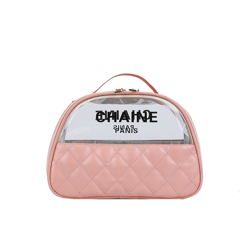 Portatīva kosmētikas soma ar lielu ietilpību, ūdensizturīgs PU materiāls, poliestera odere, rāvējslēdzējs