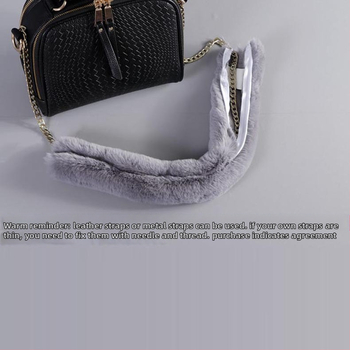 Λαβή τσάντας από συνθετική γούνα, για ώμο ή crossbody, μοντέλο 666587