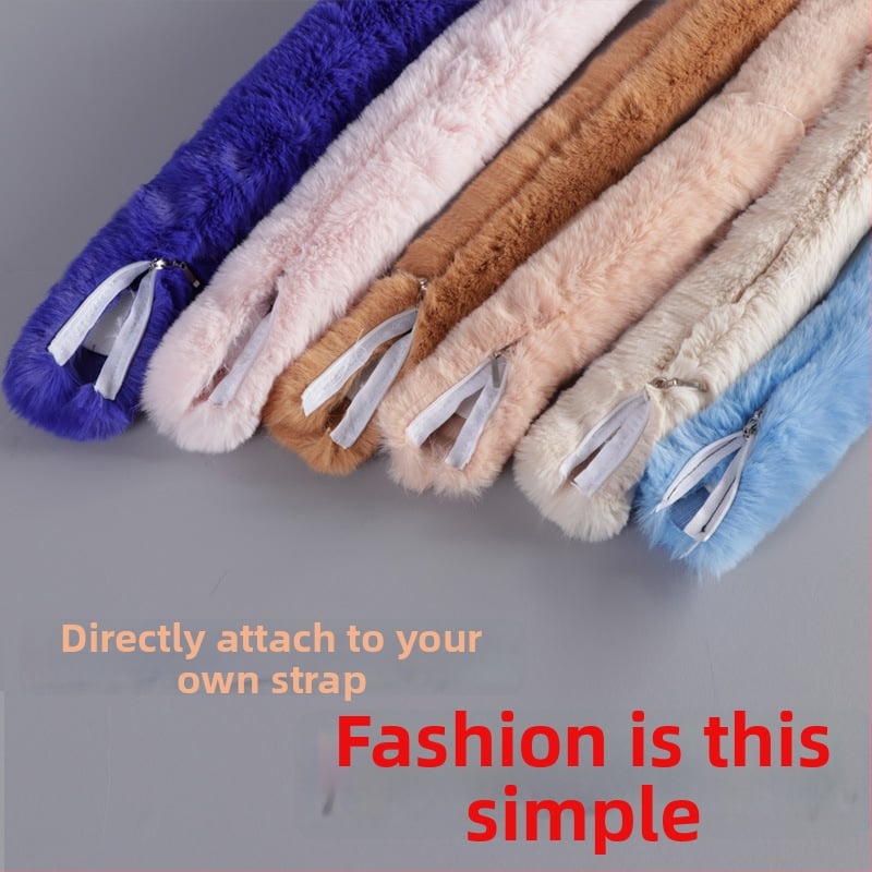 Λαβή τσάντας από συνθετική γούνα, για ώμο ή crossbody, μοντέλο 666587