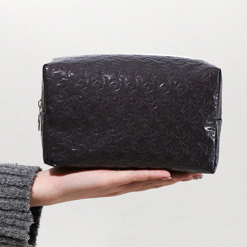 Sieviešu astoņstūra kosmētikas soma ceļojumiem, audums, ūdensizturīga, mazgājama, rāvējslēdzēja aizdare