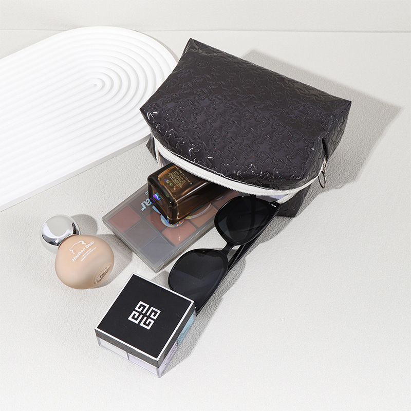 Sieviešu astoņstūra kosmētikas soma ceļojumiem, audums, ūdensizturīga, mazgājama, rāvējslēdzēja aizdare