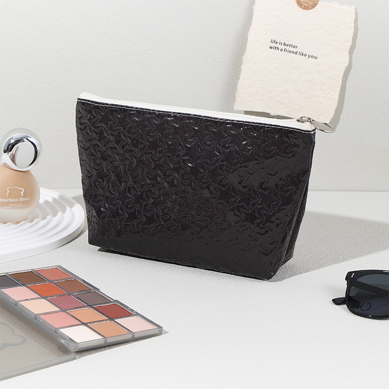 Sieviešu astoņstūra kosmētikas soma ceļojumiem, audums, ūdensizturīga, mazgājama, rāvējslēdzēja aizdare