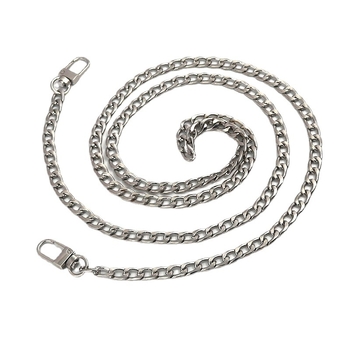 Αλουμινένιος αλυσίδα για γυναικεία τσάντα, εξάρτημα αντικατάστασης μεταλλικής αλυσίδας με τετραπλευρή λεία επιφάνεια, μοντέλο 8098, αξεσουάρ ιμάντα ώμου