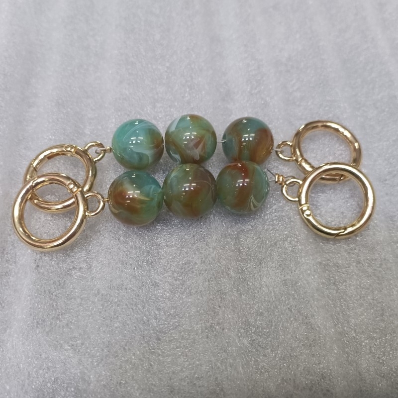 Rameni remen za torbicu s nizu od perlа – prugasti uzorak, uklonjivi produžni lanac s perlima