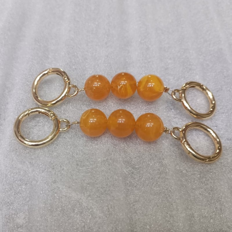 Rameni remen za torbicu s nizu od perlа – prugasti uzorak, uklonjivi produžni lanac s perlima