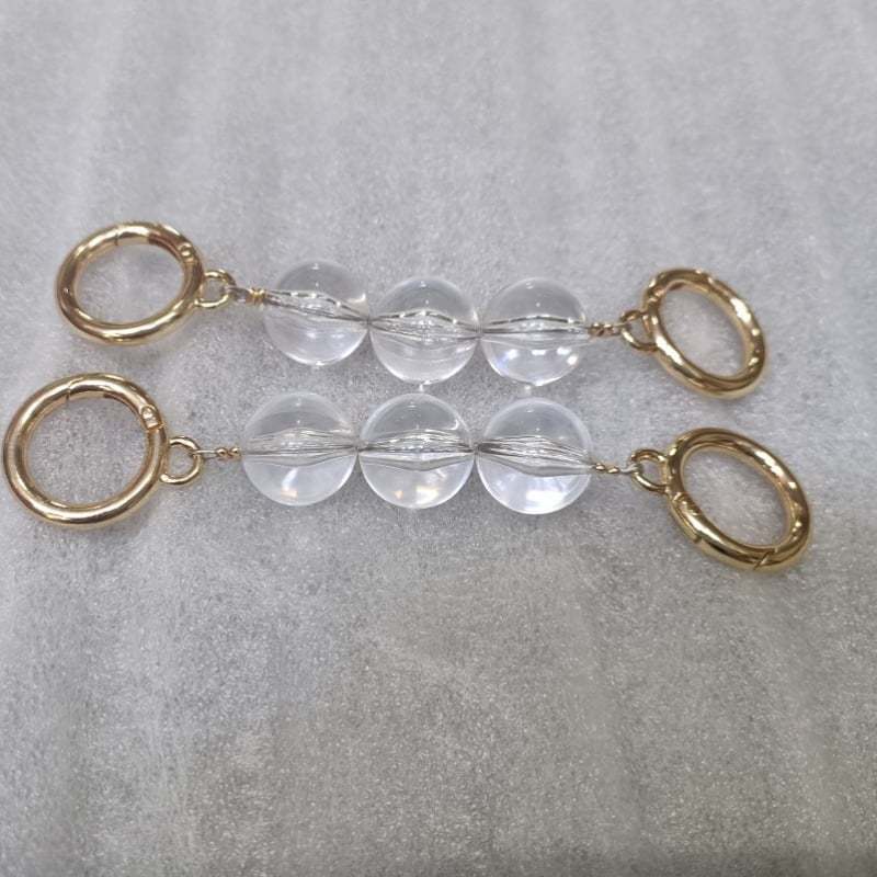 Rameni remen za torbicu s nizu od perlа – prugasti uzorak, uklonjivi produžni lanac s perlima