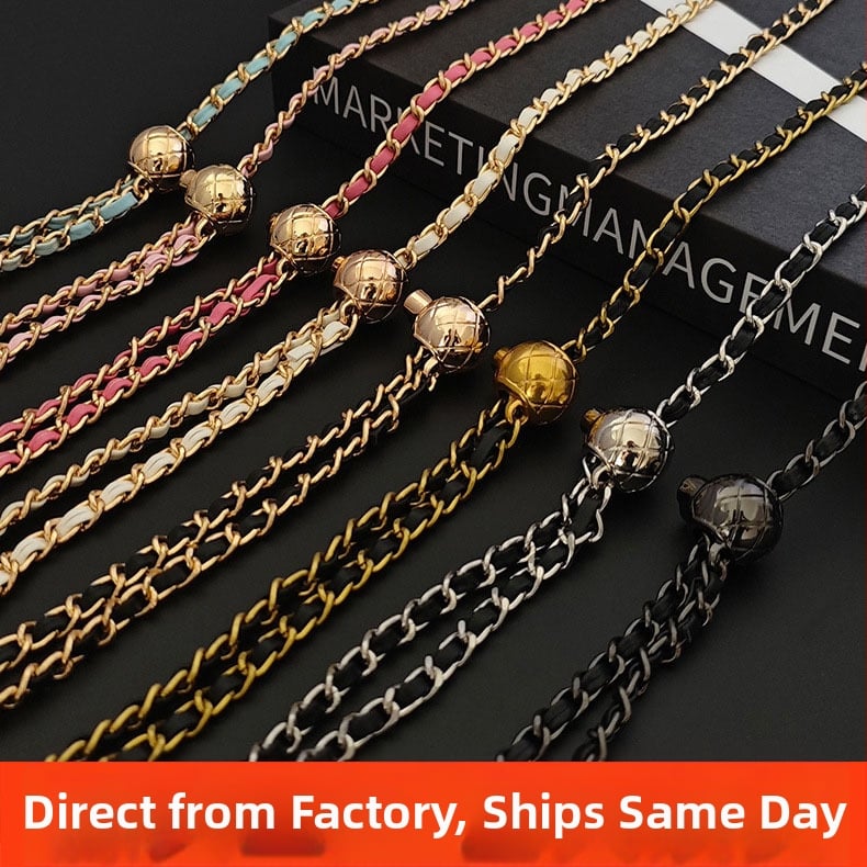 Μεταλλικός ιμάντας ώμου με αλυσίδα σφαιρών για τσάντες, ρυθμιζόμενος, εξαιρετικά ελαφρύς, προσαρμογή εικόνων και δειγμάτων