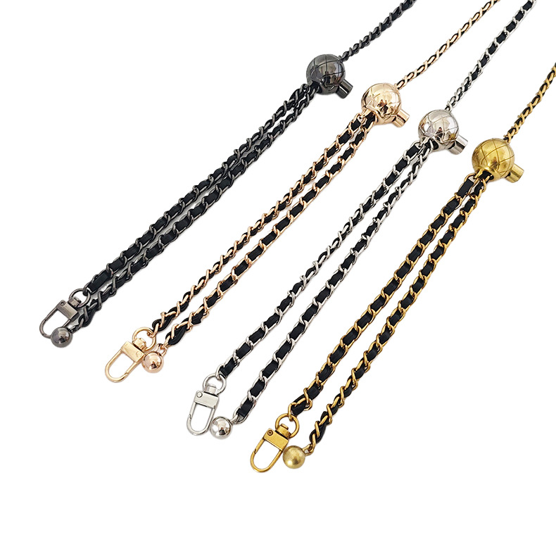 Μεταλλικός ιμάντας ώμου με αλυσίδα σφαιρών για τσάντες, ρυθμιζόμενος, εξαιρετικά ελαφρύς, προσαρμογή εικόνων και δειγμάτων