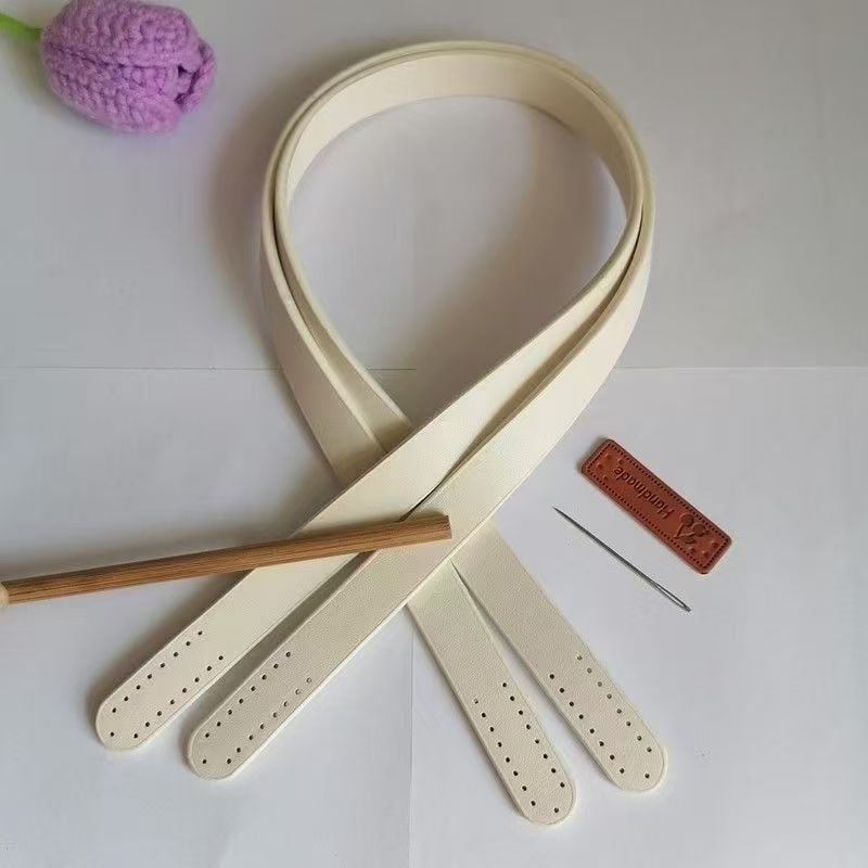 Νέος PU δερμάτινος ιμάντας για τσάντα, χειροποίητος, με βιδωτές ριβέρ, για γυναικείες τσάντες