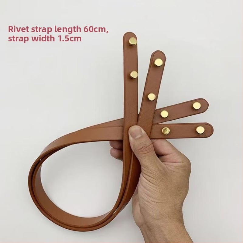 Νέος PU δερμάτινος ιμάντας για τσάντα, χειροποίητος, με βιδωτές ριβέρ, για γυναικείες τσάντες