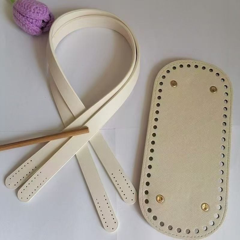 Νέος PU δερμάτινος ιμάντας για τσάντα, χειροποίητος, με βιδωτές ριβέρ, για γυναικείες τσάντες