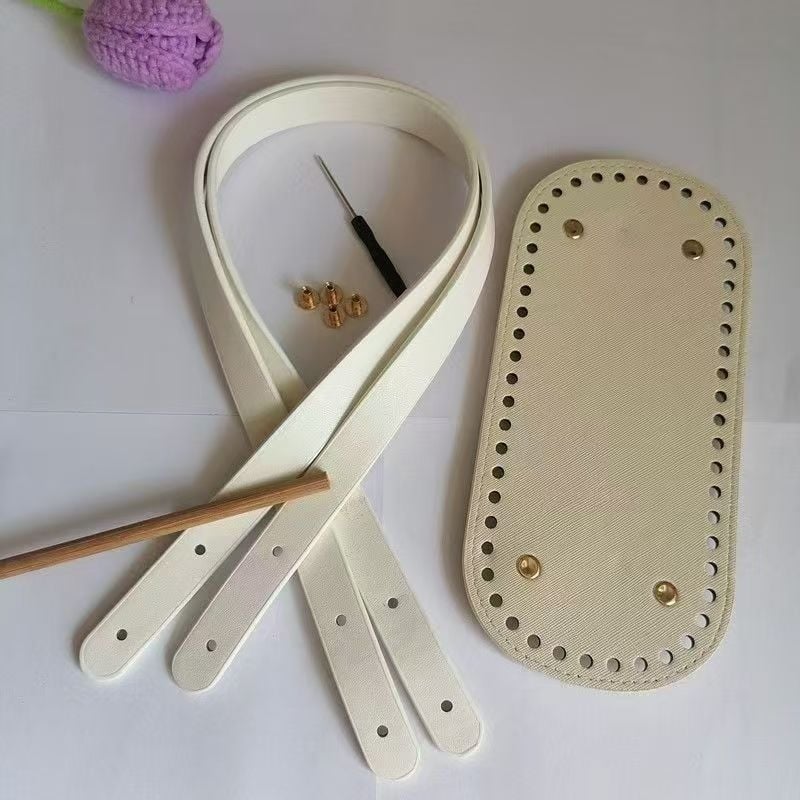 Νέος PU δερμάτινος ιμάντας για τσάντα, χειροποίητος, με βιδωτές ριβέρ, για γυναικείες τσάντες