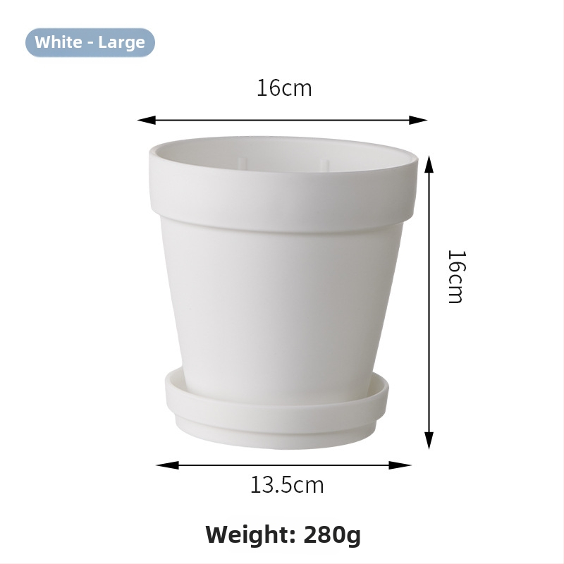 Ghiveci de flori din plastic, design simplu, pentru utilizare pe birou sau la podea, potrivit pentru birou și grădină de acasă.