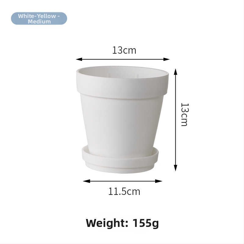 Ghiveci de flori din plastic, design simplu, pentru utilizare pe birou sau la podea, potrivit pentru birou și grădină de acasă.