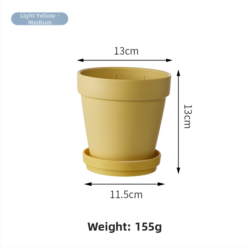 Ghiveci de flori din plastic, design simplu, pentru utilizare pe birou sau la podea, potrivit pentru birou și grădină de acasă.