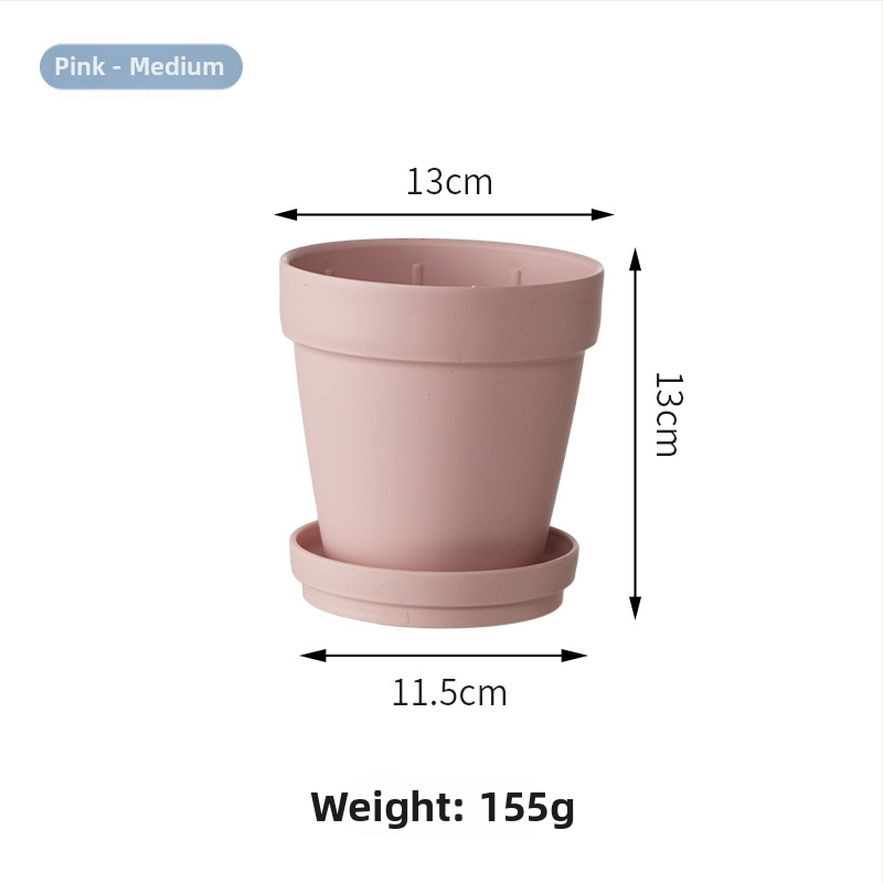 Ghiveci de flori din plastic, design simplu, pentru utilizare pe birou sau la podea, potrivit pentru birou și grădină de acasă.