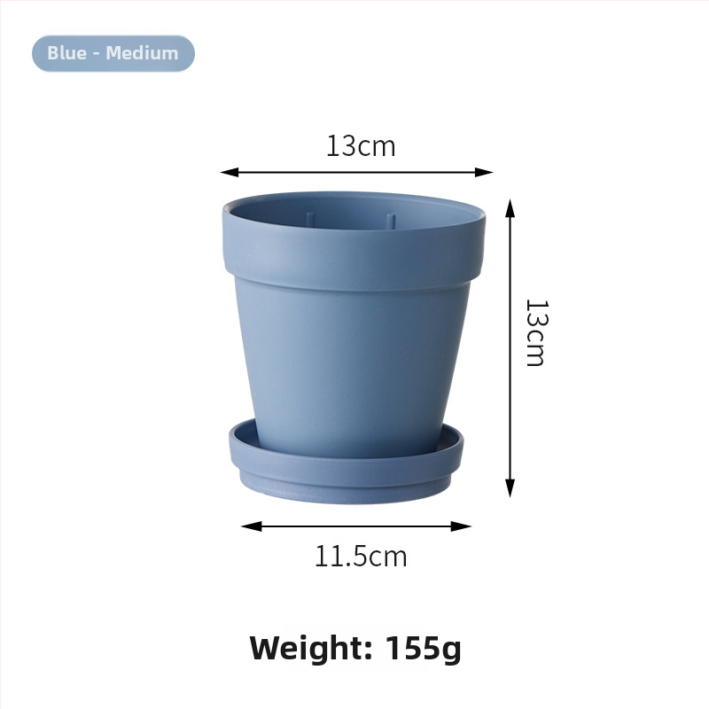 Ghiveci de flori din plastic, design simplu, pentru utilizare pe birou sau la podea, potrivit pentru birou și grădină de acasă.