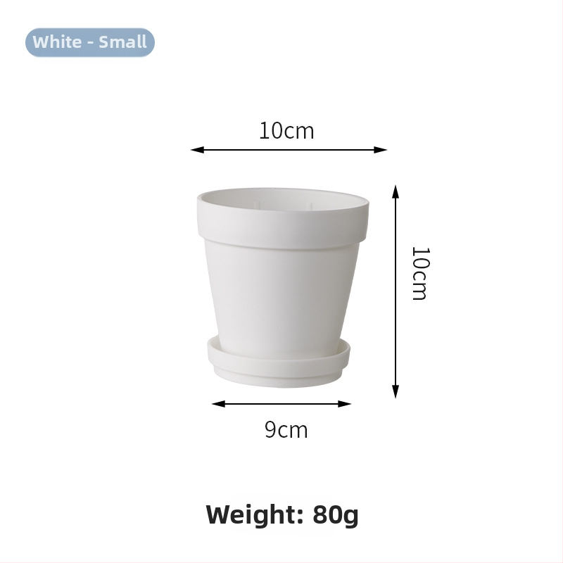 Ghiveci de flori din plastic, design simplu, pentru utilizare pe birou sau la podea, potrivit pentru birou și grădină de acasă.