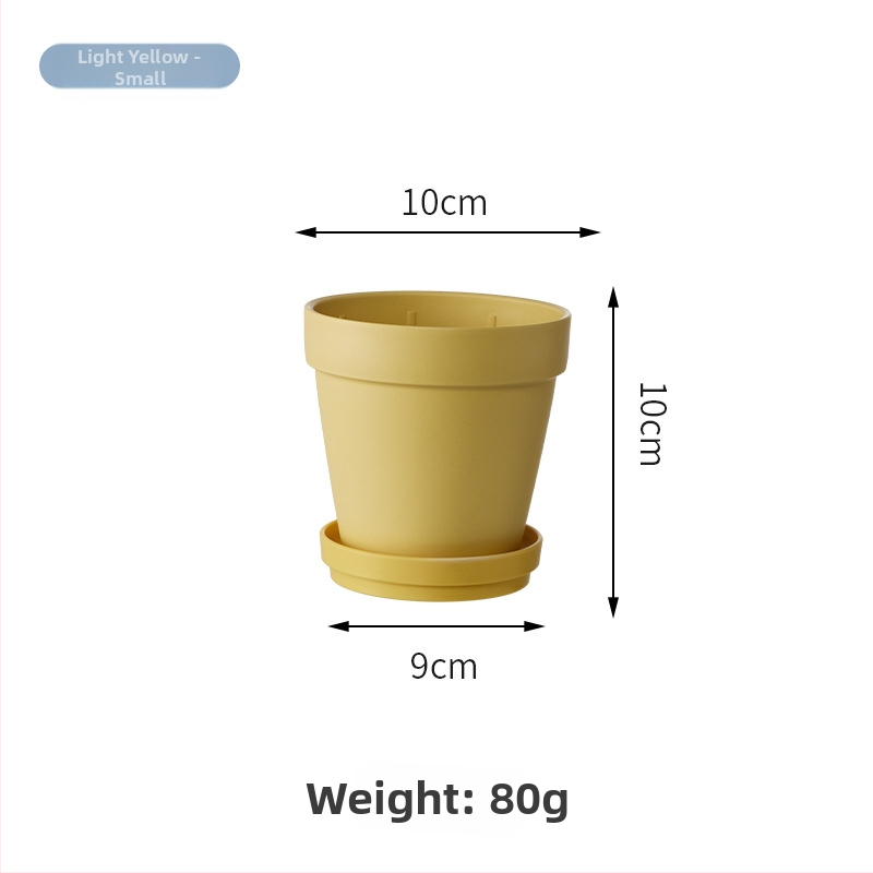 Ghiveci de flori din plastic, design simplu, pentru utilizare pe birou sau la podea, potrivit pentru birou și grădină de acasă.