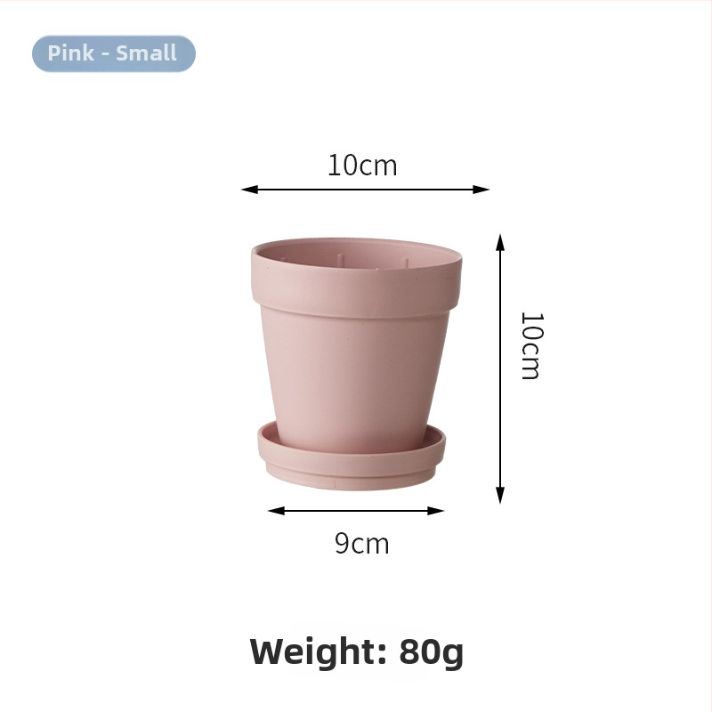 Ghiveci de flori din plastic, design simplu, pentru utilizare pe birou sau la podea, potrivit pentru birou și grădină de acasă.