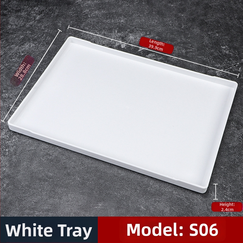 Viesnīcas trauciņš - PP plastmasa, koka imitācijas stils, taisnstūrains, neslīdošs, piemērots glāzēm un kosmētikas uzglabāšanai, ar logotipa druku