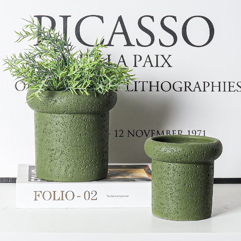 Ghiveci din ciment, stil Nordic, pentru birou sau podea, tehnologie de ciment