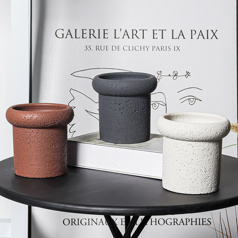 Ghiveci din ciment, stil Nordic, pentru birou sau podea, tehnologie de ciment