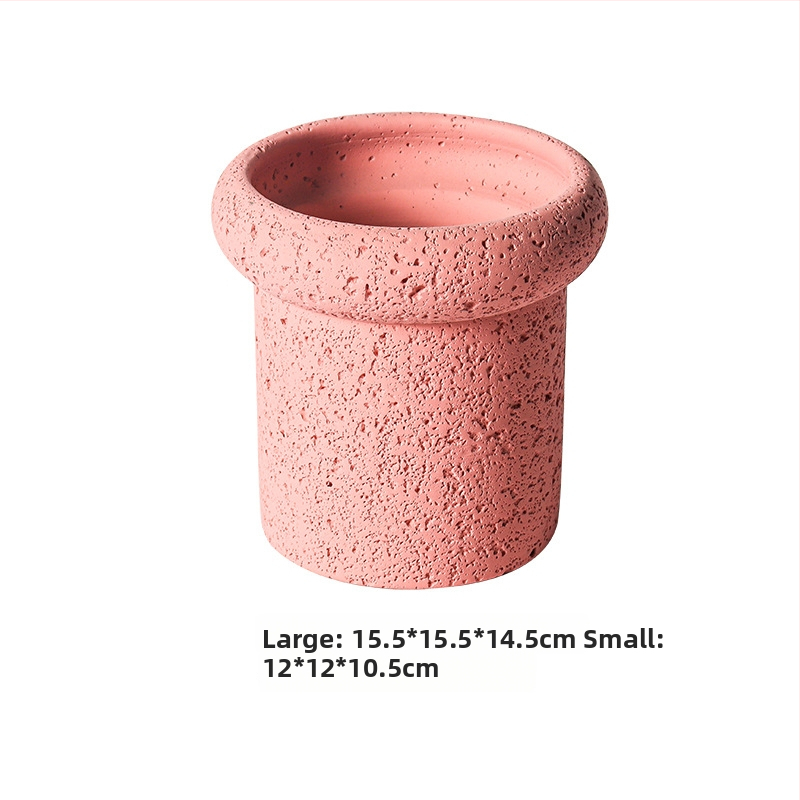 Ghiveci din ciment, stil Nordic, pentru birou sau podea, tehnologie de ciment