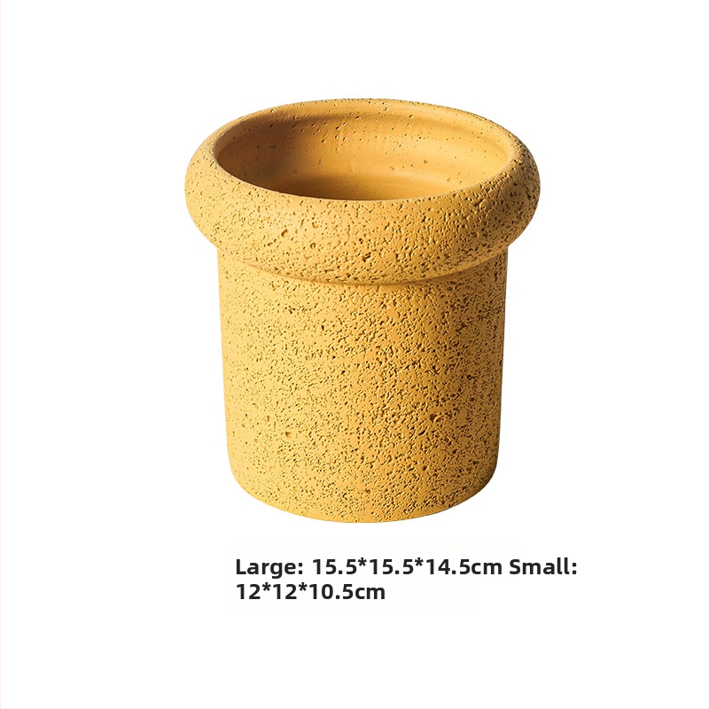 Ghiveci din ciment, stil Nordic, pentru birou sau podea, tehnologie de ciment