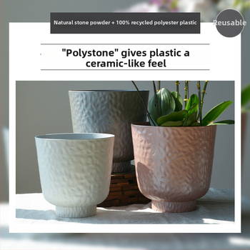 Ghiveci pentru flori – din plastic, turnat prin injecție; pentru utilizare pe birou și podea; potrivit pentru birou, hotel și decor de casă